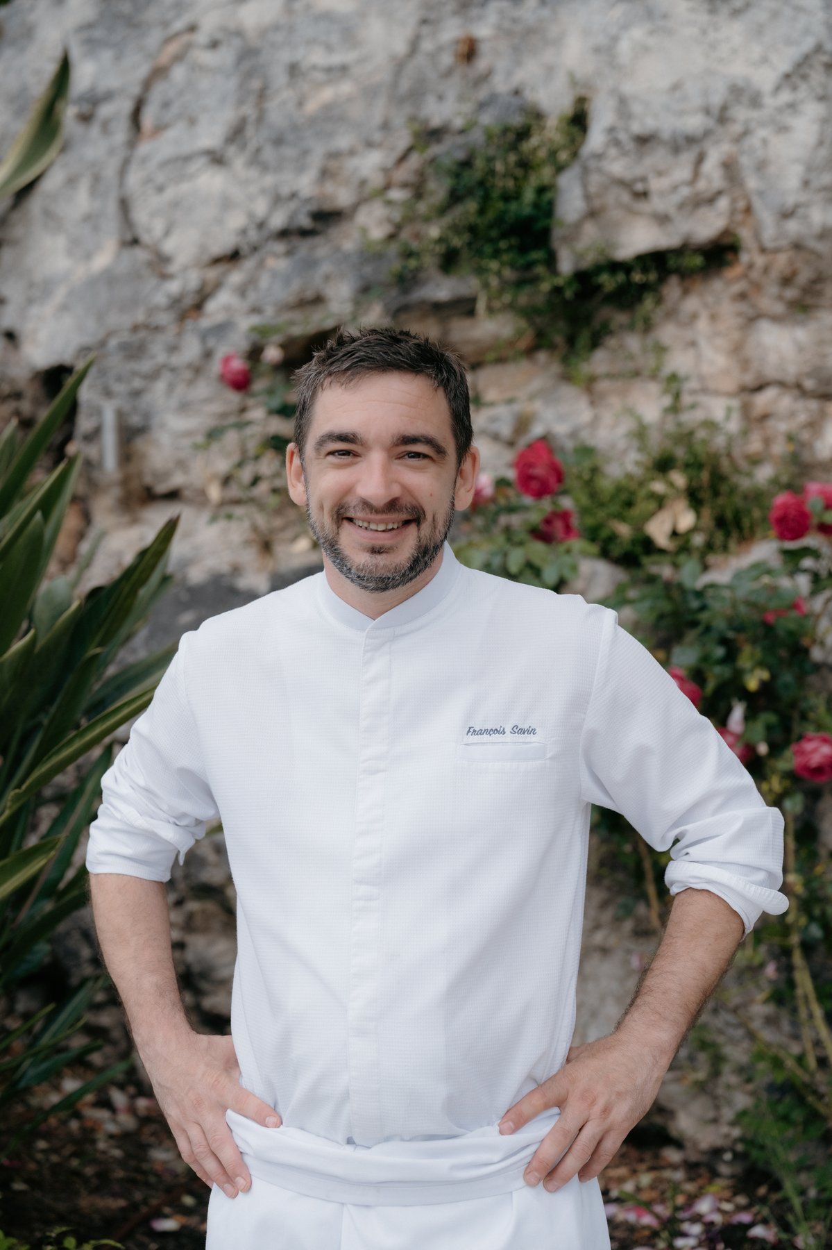 Chef François Savin in his whites.