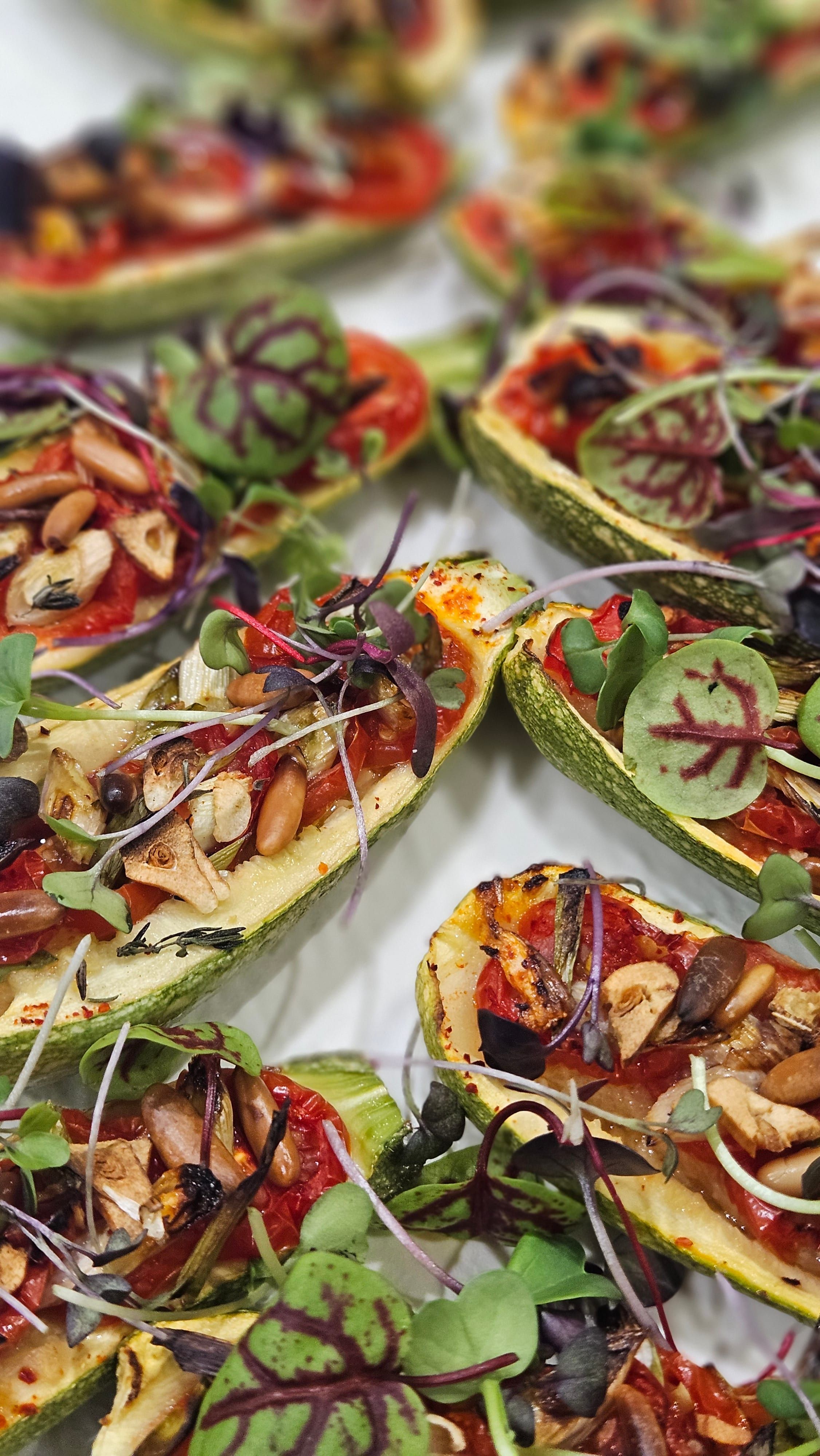 Festive Eid canapés plated at home in Dubai